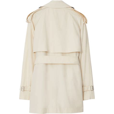 burberry oversized buttons short coat|Short Gabardine Trench Coat in Calico .